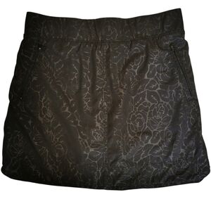 Orvis Black Embossed Floral Golf Tennis Skort Sz M